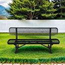 Outdoor Steel Bench With Backrest by HouseOfZazla