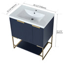 30 Inch Freestanding Bathroom Vanity With Resin Basin,30x18(BVA 01130NB-1)