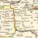 Vintage Map of Turkey in Asia 1851
