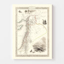 Vintage Map of Syria 1851