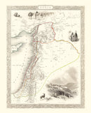Vintage Map of Syria 1851