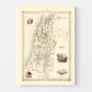 Vintage Map of Ancient Palestine 1851