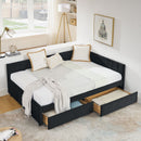 Upholstered Tufted Daybed Frame With Storage Drawers by HouseOfZazla