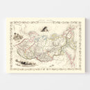 Vintage Map of Russia in Asia 1851