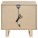 Kailani 2-drawer Nightstand Bedside Table Beige Oak