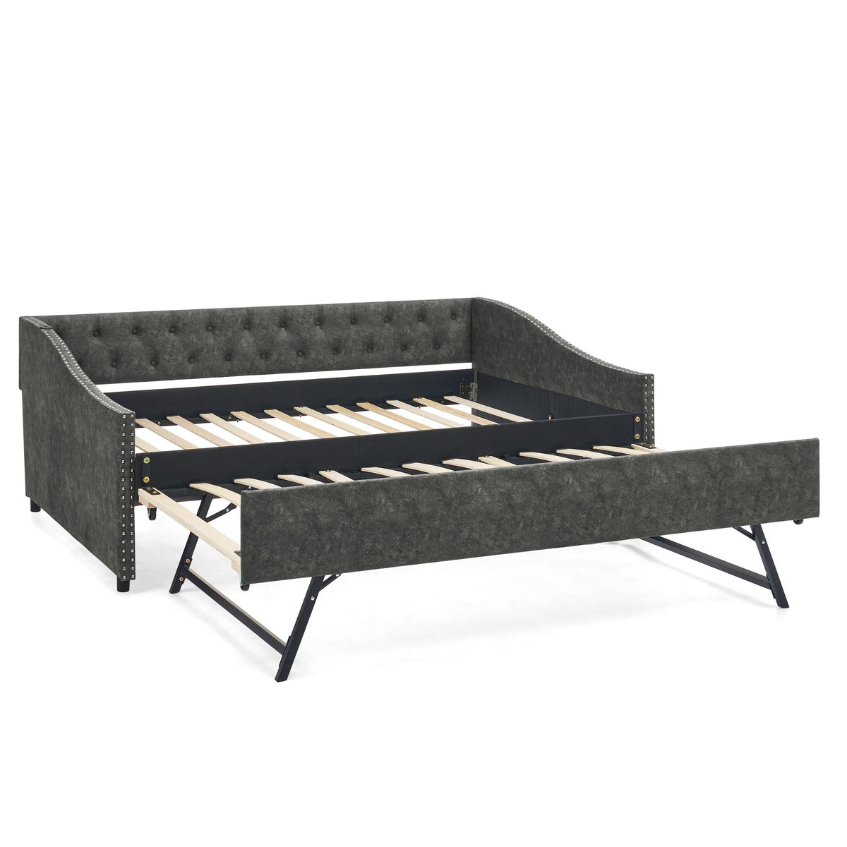Upholstered Daybed With USB Charging & Pull Out Bed, photo 24 of 40