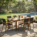 7 Pieces Acacia Wood Outdoor Dining Set