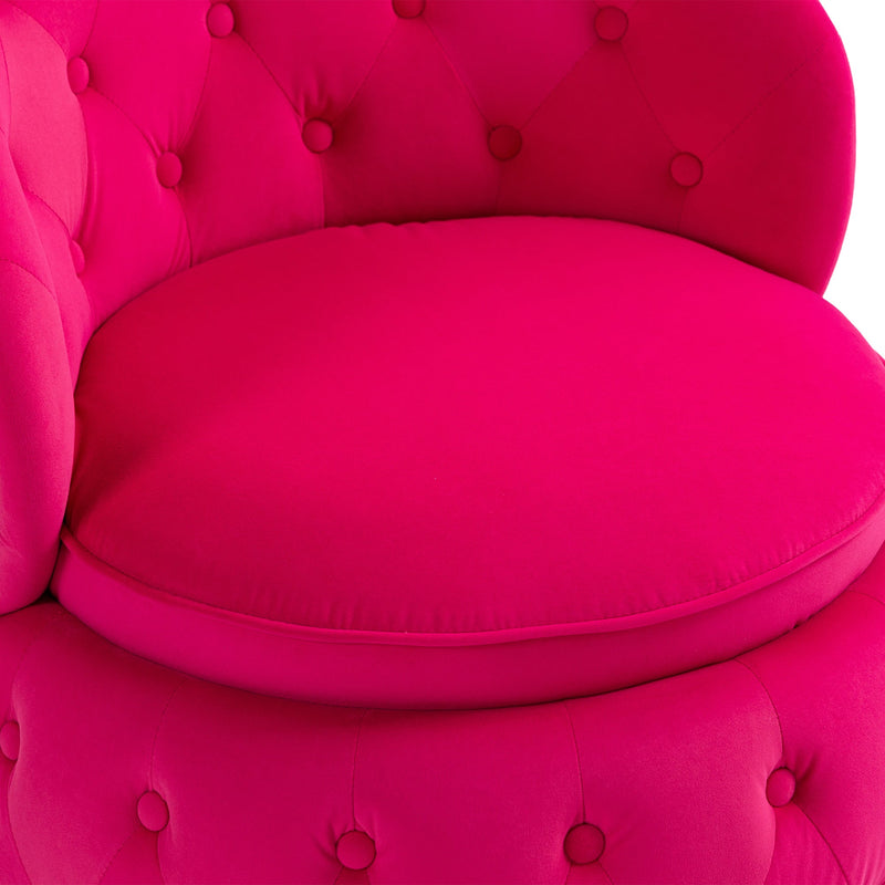 360 Degree Swivel Cuddle Barrel Accent Storage Chairs, Round Armchairs with Wide Upholstered, Fluffy Velvet Fabric Chair for Living Room, Bedroom, Office, Waiting Rooms