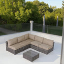 Seating Set With Cushions Handcrafted Wicker Design by HouseOfZazla