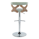Gardenia - Contemporary Adjustable Barstool With Swivel / Rounded T Footrest (Set of 2) by HouseOfZazla