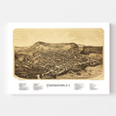 Vintage Map of Cooperstown, New York 1890