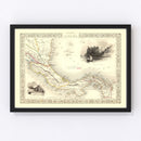 Vintage Map of Panama 1851