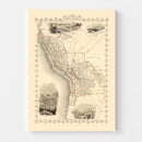 Vintage Map of Peru & Bolivia 1851