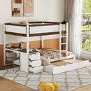Bunk Bed With Twin Size Trundle, Storage And Desk by Unique Piece Furniture