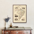 Vintage Map of Brazil 1851