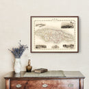 Vintage Map of Jamaica 1851