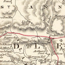 Vintage Map of Jamaica 1851