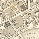 Vintage Map of Aberdeen, Scotland 1851