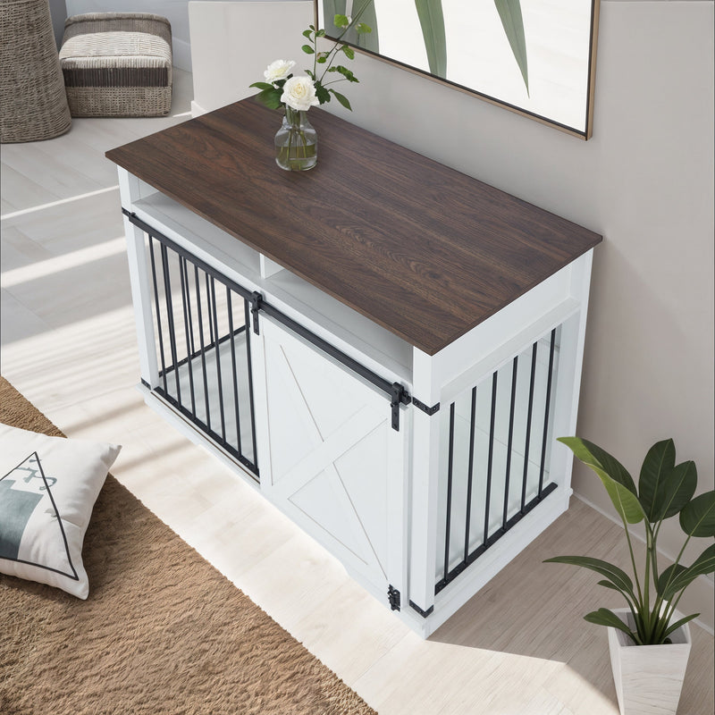 WF005-WH,The dog cage has a large space