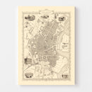 Vintage Map of Belfast, United Kingdom 1851