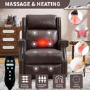 Manual Recliner Chair With Heavy Duty Motion Mechanism, 8 Vibrating Nodes And 3 Massage Modes For Living Room by HouseOfZazla