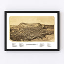 Vintage Map of Cooperstown, New York 1890