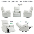 29.92" 270 Power Swivel Rocker Recliner Chair, Electric Glider Reclining Sofa With USB Ports, Power Swivel Glider, Rocking Chair Nursery Recliners For Living Room Bedroom by HouseOfZazla