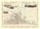 Vintage Map of Brighton, United Kingdom 1851