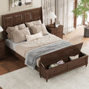 Sleigh Bed Frame With Tall Headboard And Storage Bench by HouseOfZazla