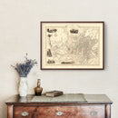 Vintage Map of Bristol & Clifton, United Kingdom 1851
