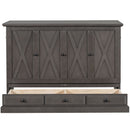 Murphy Bed Chest Cube Cabinet With Charging Station And Large Storage Drawer