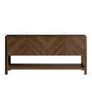 Indigo 60'' Freestanding Cabinet with 4 Doors & Open Shelf