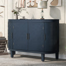 Accent Storage Cabinet Sideboard Wooden Cabinet with Antique Pattern Doors for Hallway, Entryway, Living Room, Bedroom