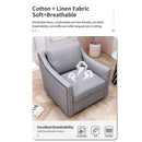 360 Degree Swivel Armchair, Skin Friendly Fabric, Ergonomic Design, Brass Nail Decorative Armchair by Unique Piece Furniture