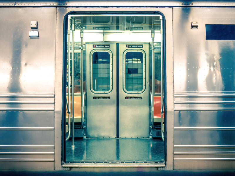 Subway Train Wall Mural Wallpaper. Urban NYC Decor.