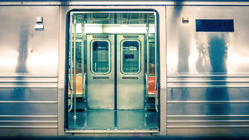 Subway Train Wall Mural Wallpaper. Urban NYC Decor.