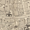Vintage Map of Dublin, Ireland 1851