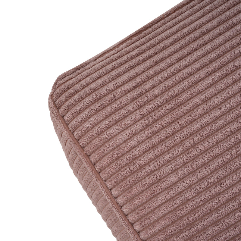 Upholstered Square Ottoman,Pink