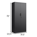 2 Door File Cabinet With Lock, 4 Adjustable Shelves, Heavy-Duty