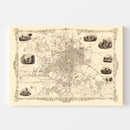 Vintage Map of Leeds, United Kingdom 1851