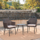 Kenneth 3 Pieces Chat Set Outdoor Furniture - Brown Multi by HouseOfZazla