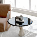 24" Inch Round Tempered Glass Table Top black Glass 1/2" Inch Thick Beveled Polished Edge
