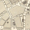 Vintage Map of Newcastle on Tyne, United Kingdom 1851