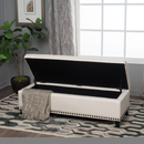 Tufted Storage Ottoman with Nailhead Trim