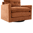 UNITED WE WIN Swivel Barrel Chair - Mid Century Modern Chair, Thick Padded Arm Chair with Solid Metal Base, Comfortable Single Sofa Chair, Swivel Accent Chair for Living Room Bedroom