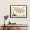 Vintage Map of Boston, Massachusetts 1851