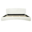 Curved Upholstered Bed with Smart Ambient Lighting by HouseOfZazla