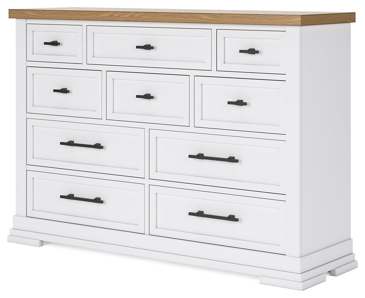 Ashbryn - Dresser - White / Natural, photo 4 of 7