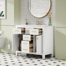Bathroom Vanity With Sink Combo Set, Modern Bathroom Cabinet With 4 Drawers by Unique Piece Furniture