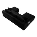 106.3" U-Shaped Cloud Sectional Sofa with Deep Seat by HouseOfZazla